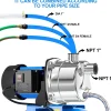 PANRANO 1.6 HP Shallow Well Jet Pump With Pressure Tank, 1268 GPH