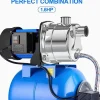 PANRANO 1.6 HP Shallow Well Jet Pump With Pressure Tank, 1268 GPH