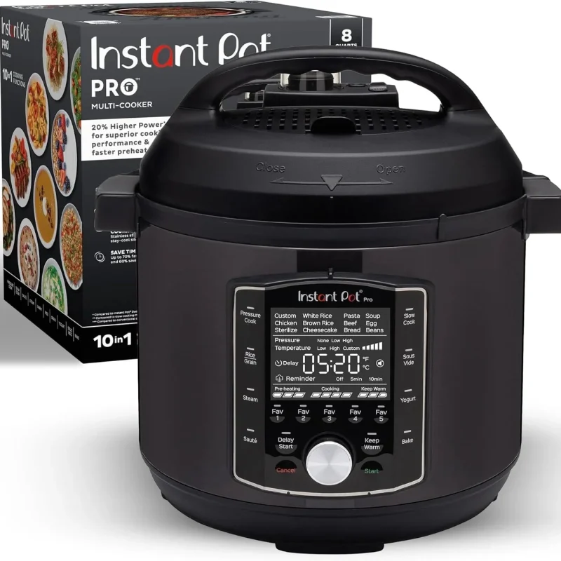 10-in-1 8-Quart Pressure Cooker And Multicooker - Black