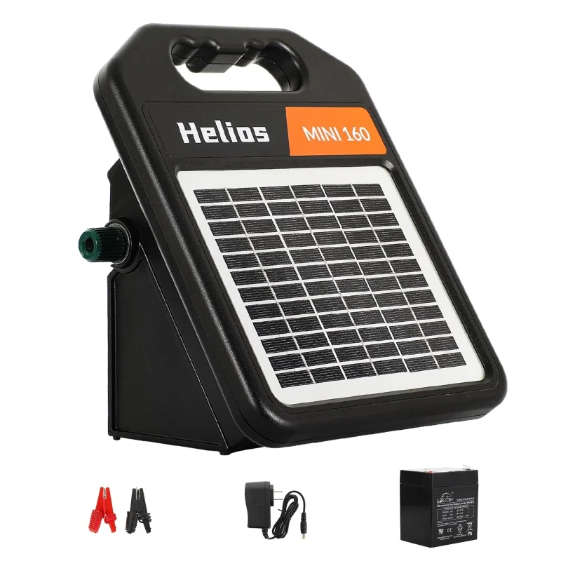 ANDMON Solar Electric Fence Charger, 10 Miles, 0.16J, Day/Night Mode - MINI160