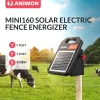 ANDMON Solar Electric Fence Charger, 10 Miles, 0.16J, Day/Night Mode - MINI160
