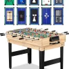 Rioloiuy 12-in-1 Combo Game Table, 48 x 24 x 26.5 inch, Wood-1