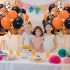 12 Inch Latex Balloons 30Pcs Halloween Party Decorations, Black Orange Confetti Balloons Set for Birthday Party Supplies