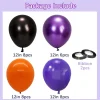 12 Inch Latex Balloons 30Pcs Halloween Party Decorations, Black Orange Confetti Balloons Set for Birthday Party Supplies