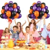 12 Inch Latex Balloons 30Pcs Halloween Party Decorations, Black Orange Confetti Balloons Set for Birthday Party Supplies