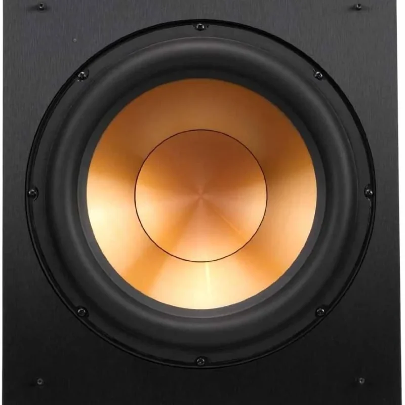 12-Inch Powered Home Theater Subwoofer, 400W Digital Power, Front-Firing Copper-Spun Driver - Black