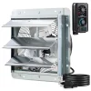 12-Inch Wall-Mounted Exhaust Fan With Thermostat, 960 CFM, 115V