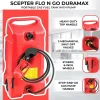 Scepter Flo N' Go DuraMax 14 Gallon Portable Fuel Tank With Pump, 2 Pack, Red