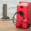 Scepter Flo N' Go DuraMax 14 Gallon Portable Fuel Tank With Pump, 2 Pack, Red