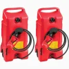 Scepter Flo N' Go DuraMax 14 Gallon Portable Fuel Tank With Pump, 2 Pack, Red