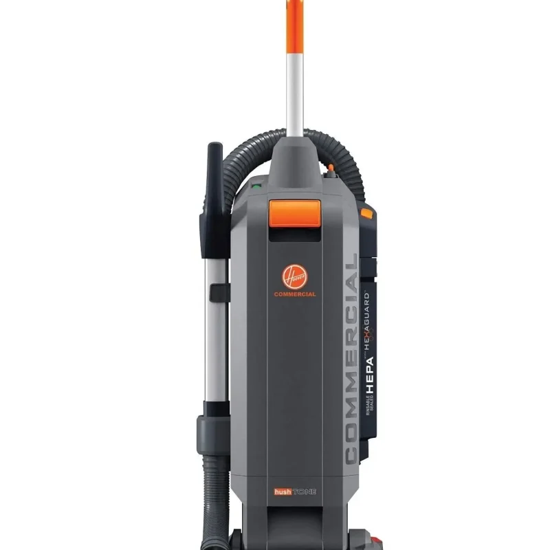 15-Inch Commercial Upright Vacuum Cleaner For Carpet And Hard Floors - Gray