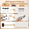 15 Pieces Halloween Pumpkin Carving Kit + Hammer, Professional Stainless Steel Carving Punchers Tools Set, Pumpkin Cutti