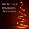 18 ft. LED Warm White Rope Light Kit, 216 Lights, Connectable Ready-to-Install Christmas Decorative Party Lighting, Moun