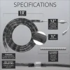 18 ft. LED Warm White Rope Light Kit, 216 Lights, Connectable Ready-to-Install Christmas Decorative Party Lighting, Moun