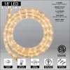 18 ft. LED Warm White Rope Light Kit, 216 Lights, Connectable Ready-to-Install Christmas Decorative Party Lighting, Moun