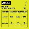 RYOBI 18V ONE+ 10" Snow Shovel Kit - Throws Snow Up to 25' Away