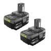 RYOBI 18V ONE+ 4AH Lithium Battery (2-Pack) - Integrated LED Fuel Gauge