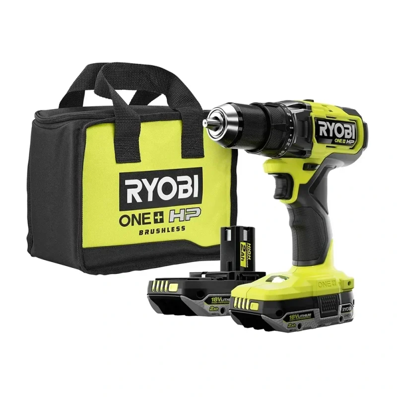 RYOBI 18V ONE+ HP Brushless 1/2" Drill/Driver Kit - (2) 2.0 Ah High Performance Batteries