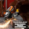 18V Brushless Cordless 4-1/2 in Paddle Angle Grinder With (2) 4.0 Ah Batteries, Charger, And Bag - AC93044SBN