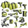 RYOBI 18V ONE+ 12-Tool Combo Kit - (2) 4Ah and 1.5Ah Batteries