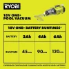 RYOBI 18V ONE+ Handheld Cordless Pool Vacuum Cleaner (Tool Only) with Floor Head