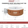 2-4 Person Inflatable Hot Tub With 120 Air Jets And Insulated Cover