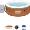 2-4 Person Inflatable Hot Tub With 120 Air Jets And Insulated Cover