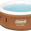2-4 Person Inflatable Hot Tub With 120 Air Jets And Insulated Cover