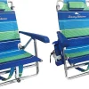 Tommy Bahama 2-Pack Backpack Beach Chairs With Storage Pouch And Towel Bar - 8 Positions, 250 Lbs