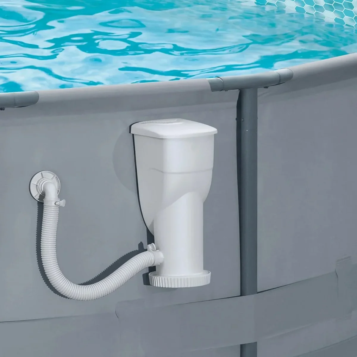 2-in-1 Filter Pump And Skimmer System With Clamps And 1.5-Inch Hose
