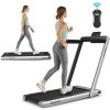 2 In 1 Folding Treadmill, 2.25 HP, 40 in x 16 in Running Area, Dual Display And App Control