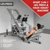 2-In-1 Leg Press And Hack Squat Machine With Linear Bearing - 45-Degree
