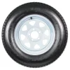 Trailer Tires On Rims ST205/75D15 Load Range C 5 Hole White Spoke - 2-Pack