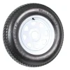 Trailer Tires On Rims ST205/75D15 Load Range C 5 Hole White Spoke - 2-Pack