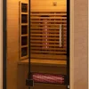 2-Person Red Light Far Infrared Indoor Sauna, 1750W/110V, Canadian Hemlock, 41.33in x 47.24in x 74.80in