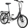 20-Inch Folding Adult Bike for Men and Women - 7-Speed Drivetrain