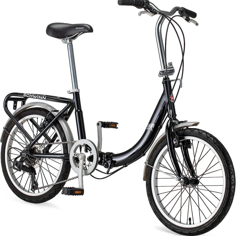 20-Inch Folding Adult Bike for Men and Women - 7-Speed Drivetrain