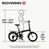 20-Inch Folding Adult Bike for Men and Women - 7-Speed Drivetrain