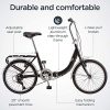 20-Inch Folding Adult Bike for Men and Women - 7-Speed Drivetrain