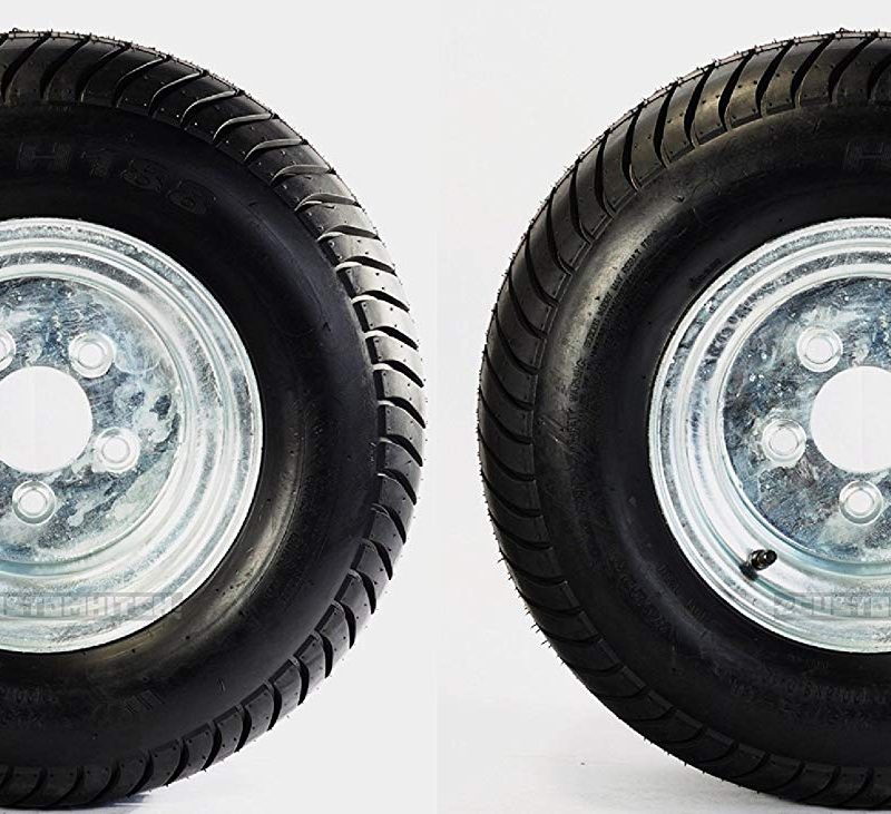 205/65-10 Trailer Tire With 5 Lug 4.5 inch Bolt Pattern, Load Range E, 1535 lbs Capacity