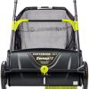 21-Inch Leaf And Grass Push Lawn Sweeper - Black