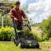 21-Inch Leaf And Grass Push Lawn Sweeper - Black