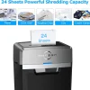 24-Sheet Cross-Cut Paper Shredder, 40-Minute Continuous Run Time, 9-Gallon Basket, P-4 Security