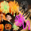 24Pcs Sticky Spider Web Party Favors Pack, 7.5 inches in Total Length, Halloween Party Favors, Gifts For Birthday, Goodi