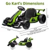24V Electric Go Kart With 300W Motor, EVA Tire, Green