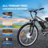 26 Inch Adult 3 Wheel Electric Tricycle With Basket, Fat Tires, 7 Speeds, 350W Motor, 36V 10Ah Battery - 0KT_3xfGu2r4etl