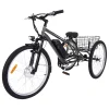 26 Inch Adult 3 Wheel Electric Tricycle With Basket, Fat Tires, 7 Speeds, 350W Motor, 36V 10Ah Battery - 0KT_3xfGu2r4etl