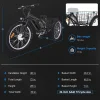 26 Inch Adult 3 Wheel Electric Tricycle With Basket, Fat Tires, 7 Speeds, 350W Motor, 36V 10Ah Battery - BICYCLE