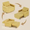 3-in-1 Convertible Pullout Sleeper Chair Bed - 75in x 26in x 17in