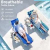 Yestomo 3-In-1 Outdoor Tanning Lounge Chair, 5-Position Recliner, 330lbs, Blue